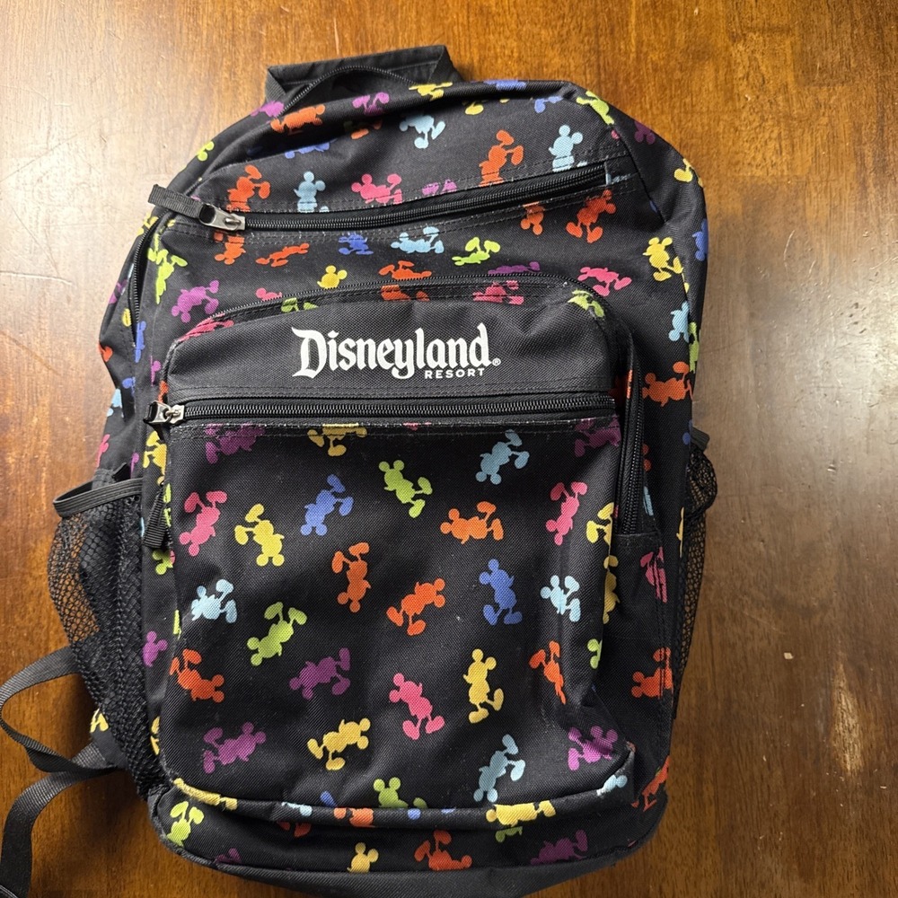 Disneyland Resort Park Exclusive Black Backpack Rainbow MICKEY Mouse Silhouette